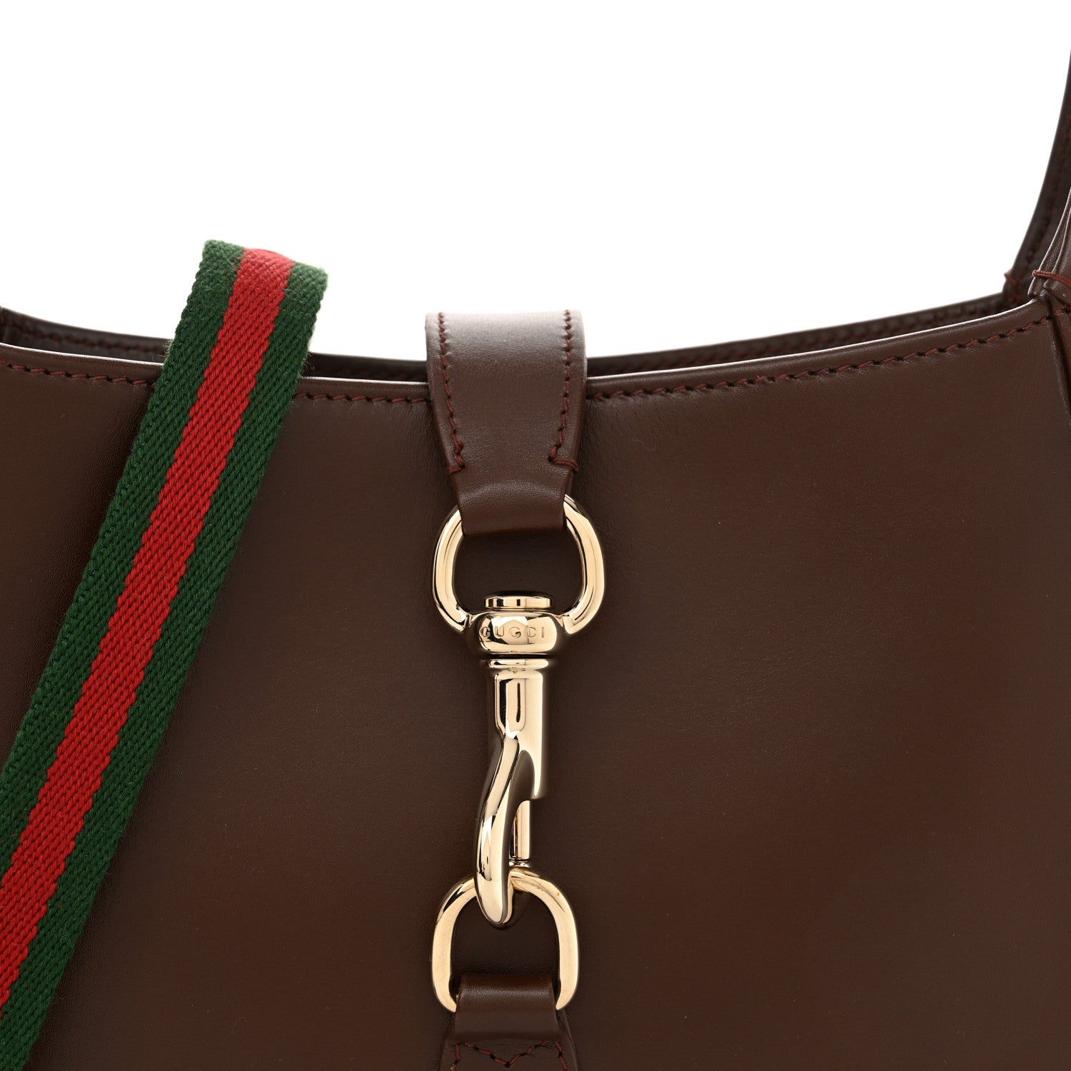 Gucci Ancora Calfskin Small Jackie Shoulder Bag Sweet Chestnut 8 of 10