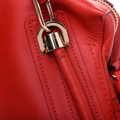 Chloe Calfskin Medium Paraty Metal Bar Trim Red 28 of 29