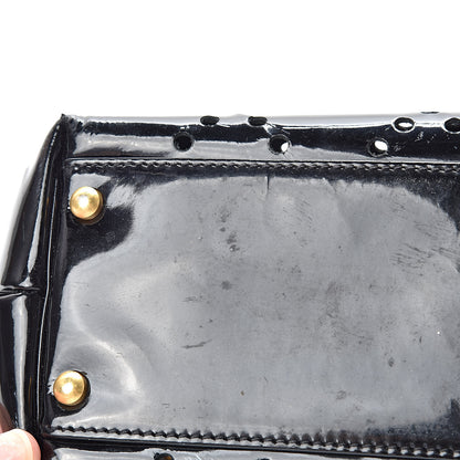 Chanel Patent Perforated CC Shopping Tote Black 18 of 21