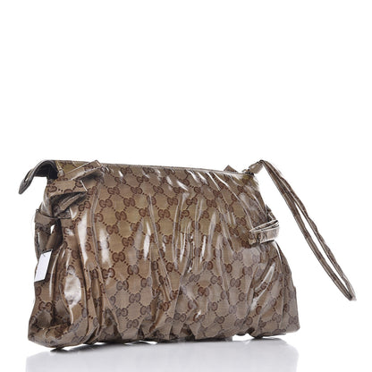 Gucci Crystal Monogram Large Hysteria Clutch Brown 3 of 7