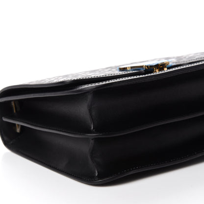 Burberry Calfskin Monogram Embossed Medium TB Bag Black 6 of 9