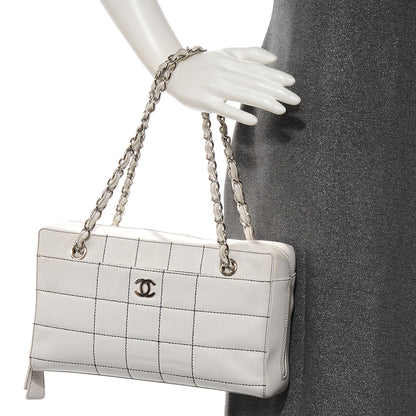 Chanel Leather Contrast Square Stitch Camera Case Dark White 2 of 11