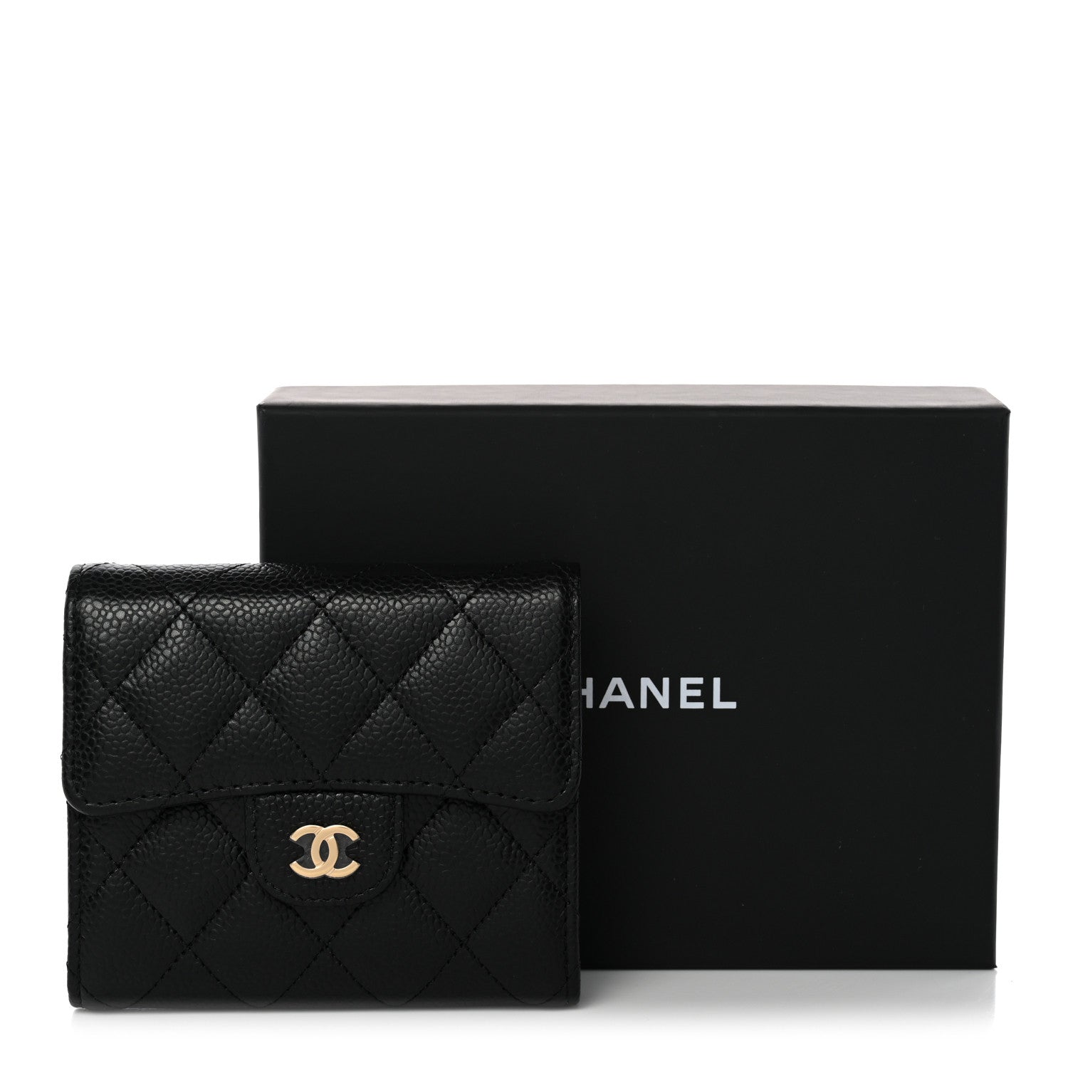 Chanel Caviar Quilted Compact Flap Wallet Black 9 of 9