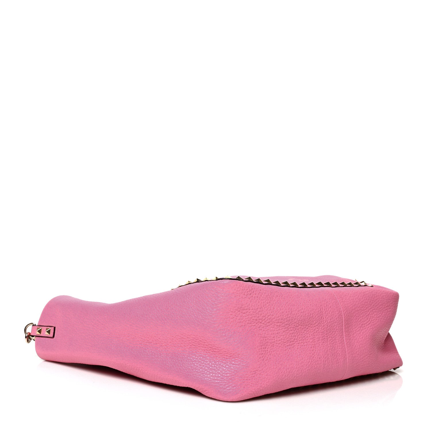 Valentino Garavani Grained Calfskin Medium Rockstud Reversible Tote Army Green Pink 13 of 16