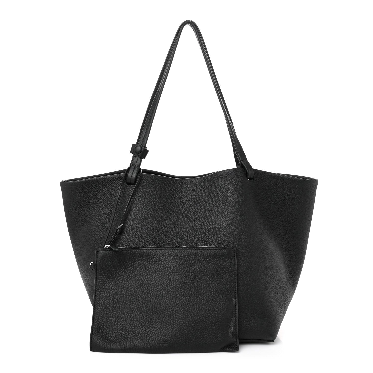 The Row Grained Calfskin Park Tote Three Black 3 of 12