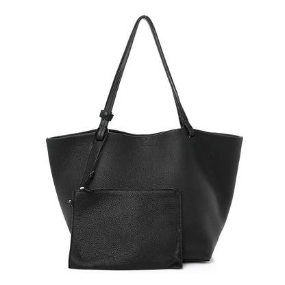 The Row Grained Calfskin Park Tote Three Black 3 of 12