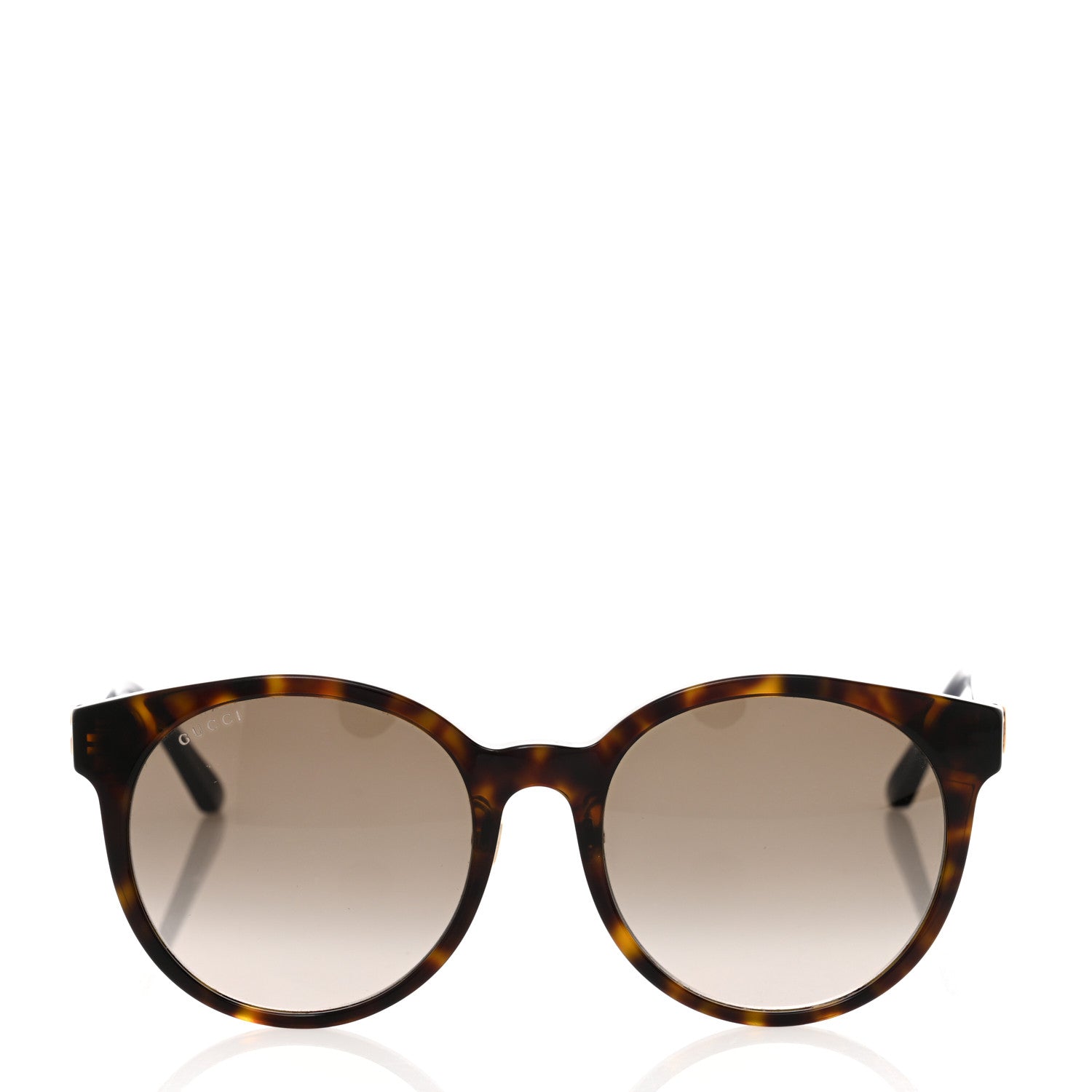 Gucci Acetate Round Eye GG Web Sunglasses GG0854SK Tortoise 2 of 7