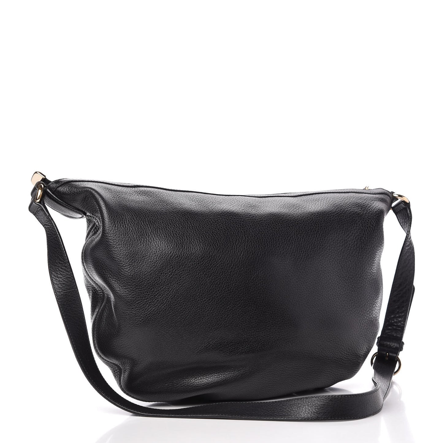 Pebbled Calfskin Medium Soho Hobo Black
