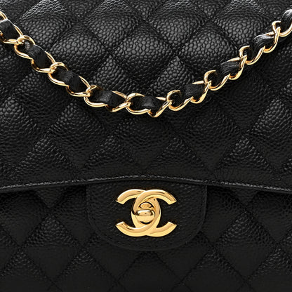 Chanel Caviar Quilted Medium Double Flap Black 8 of 11