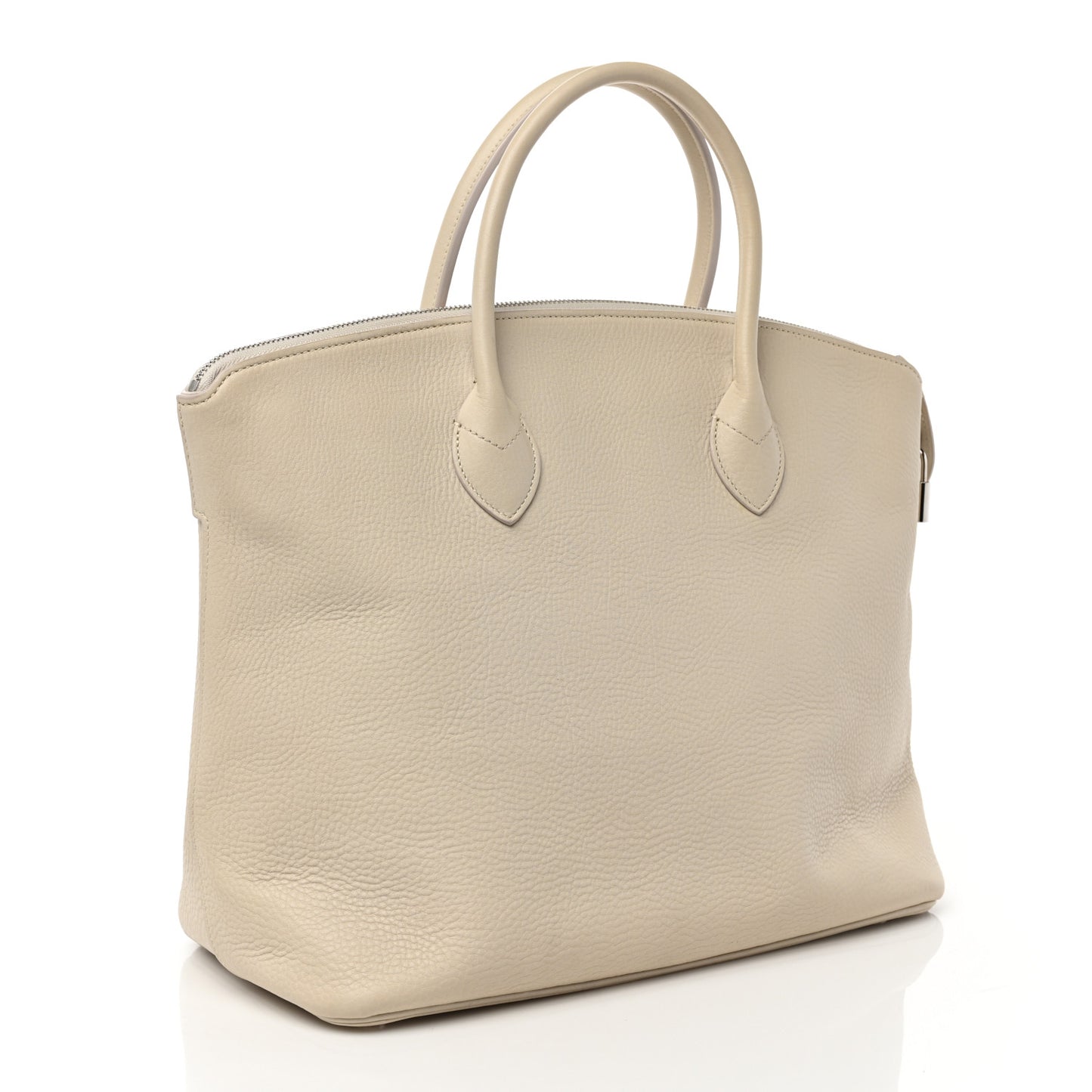 Veau Ecorce Haute Maroquinerie Lockit MM Ivory