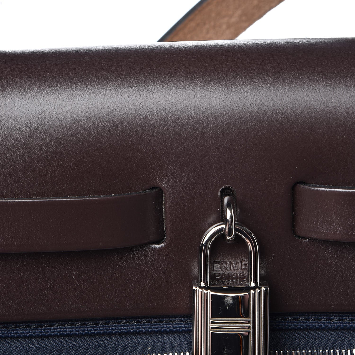 Hermes Toile Vache Hunter Herbag Zip PM 31 Bleu Marine Ebene 13 of 13