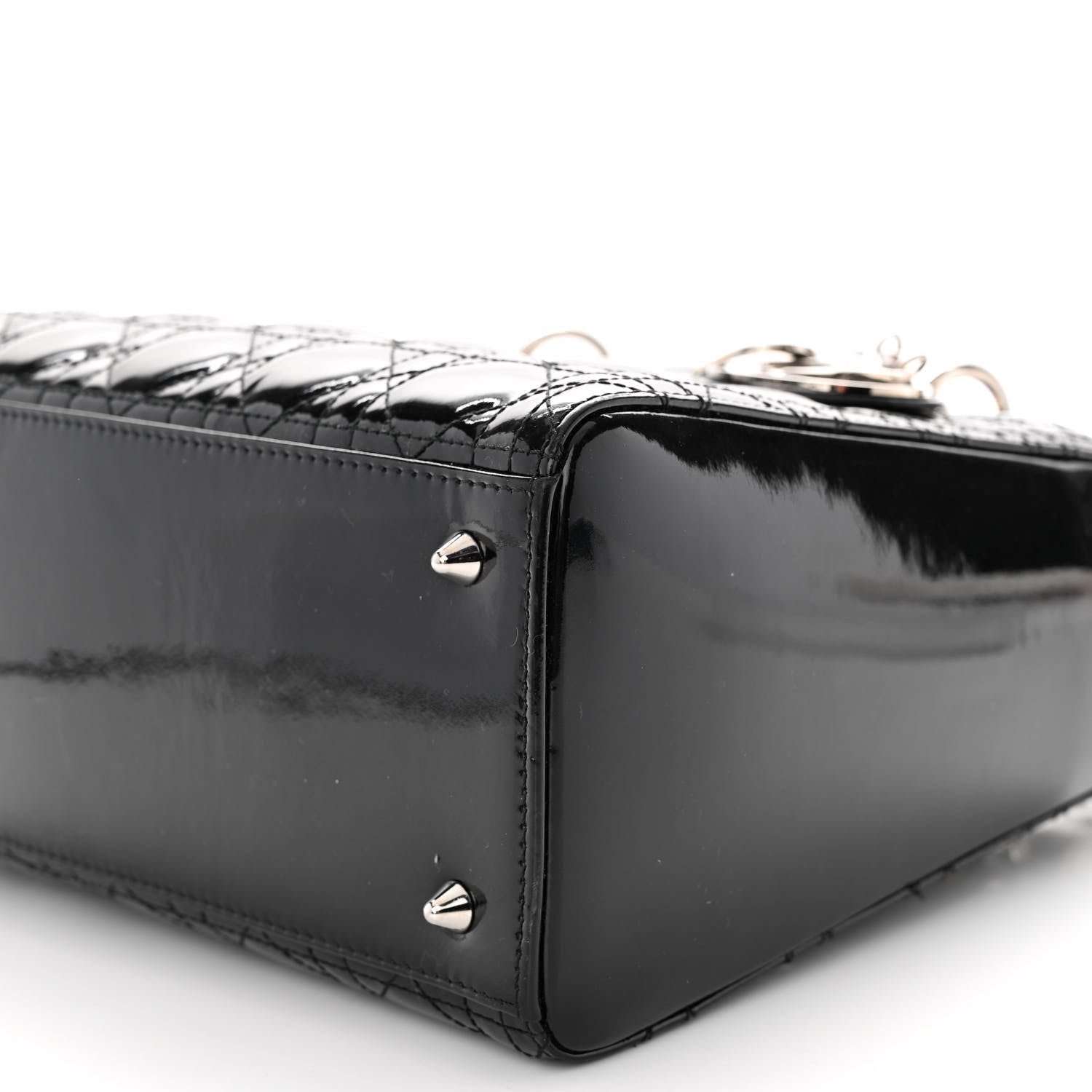 Christian Dior Patent Cannage Medium Lady Dior Black 9 of 10