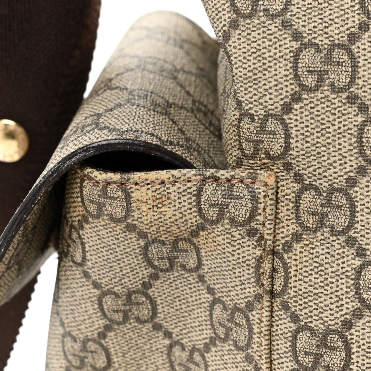 GG Plus Monogram Messenger Diaper Bag Dark Brown