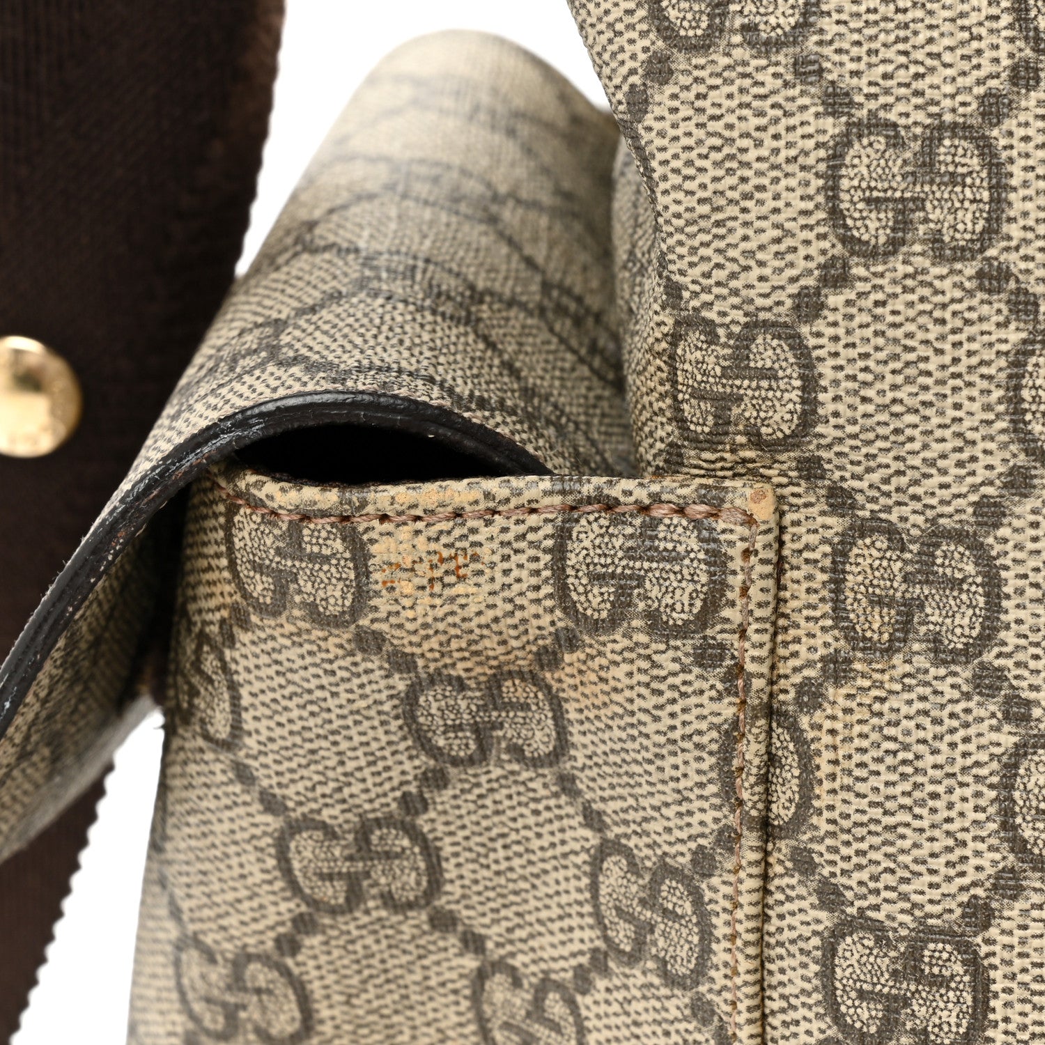 Gucci GG Plus Monogram Messenger Diaper Bag Dark Brown 13 of 20