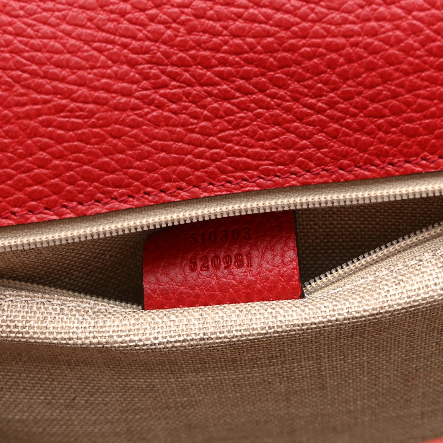 Gucci Dollar Calfskin Interlocking G Shoulder Bag Red 7 of 11