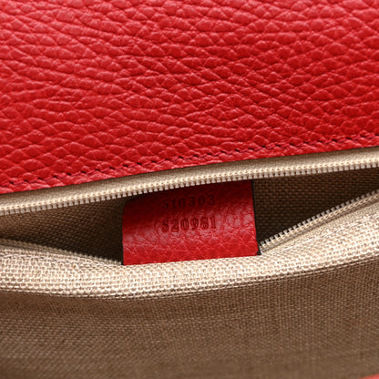Gucci Dollar Calfskin Interlocking G Shoulder Bag Red 7 of 11