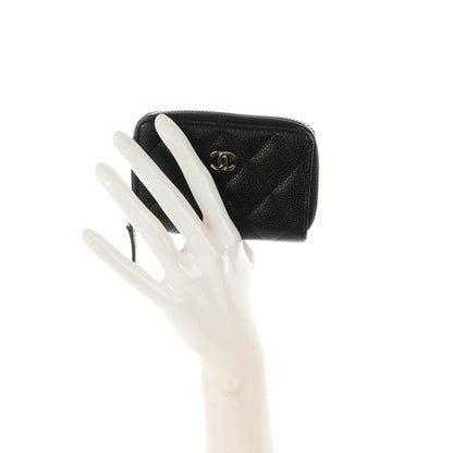 Chanel Caviar Quilted Zip Coin Purse Black 2 of 7