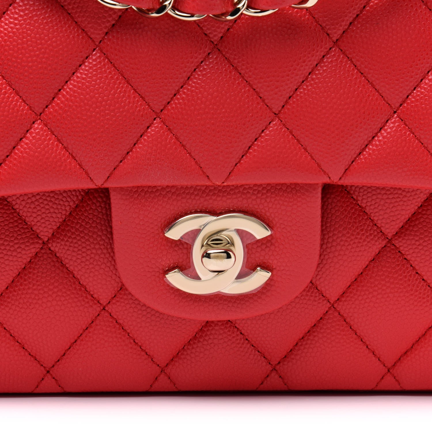 Chanel Caviar Quilted Medium Double Flap Red 8 of 11