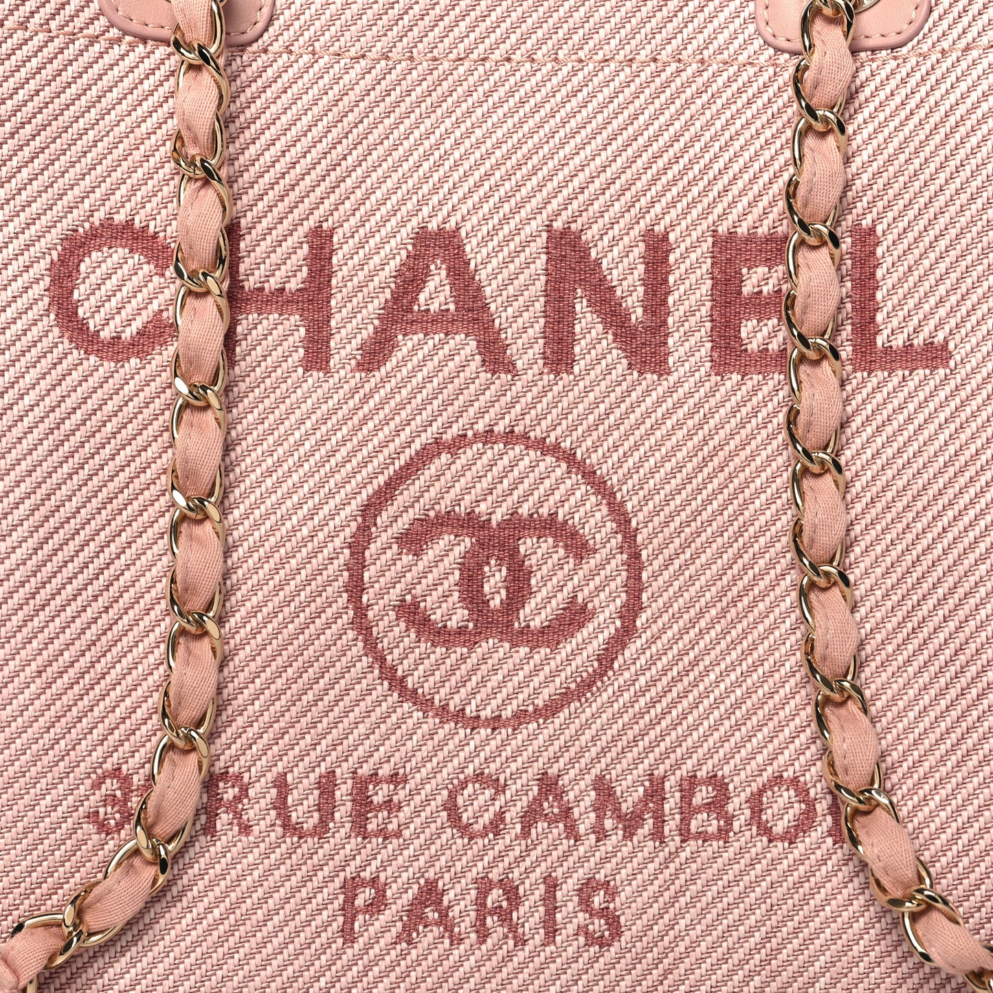 Mixed Fibers Calfskin Medium Deauville Tote Rose Pink