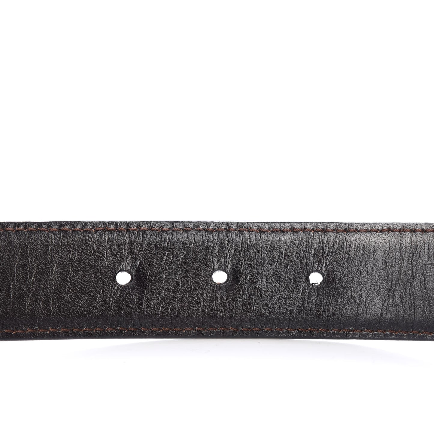 Calfskin Embossed Reversible Square G Buckle Belt 80 32 Black Brown