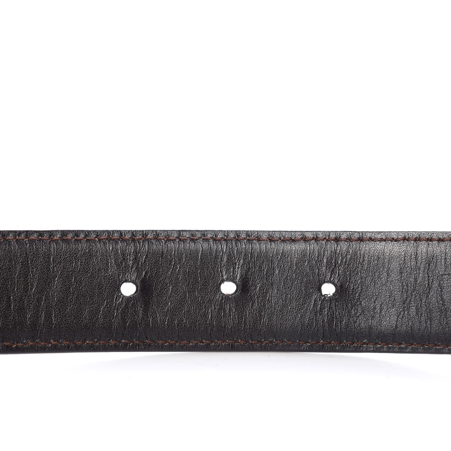Gucci Calfskin Embossed Reversible Square G Buckle Belt 80 32 Black Brown 4 of 8