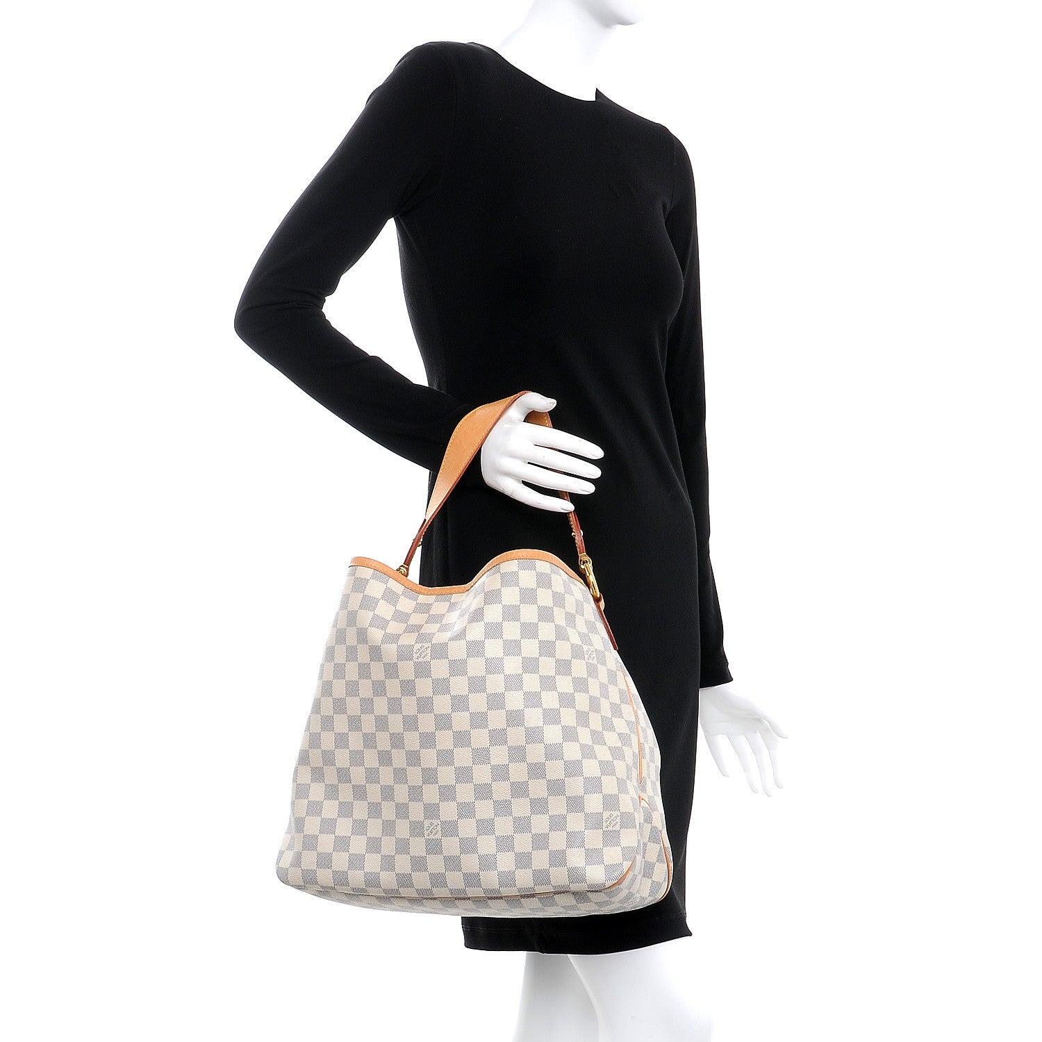 Louis Vuitton Damier Azur Delightful MM Pink 2 of 12
