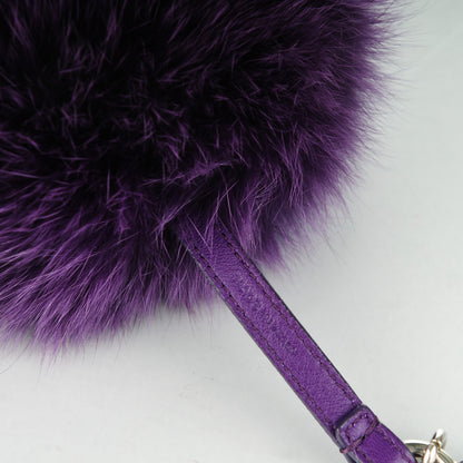 Fendi Fox Fur Shiny Nappa Bi-Color M ABCharm Bag Charm Viola Lago Viola Plus 3 of 4