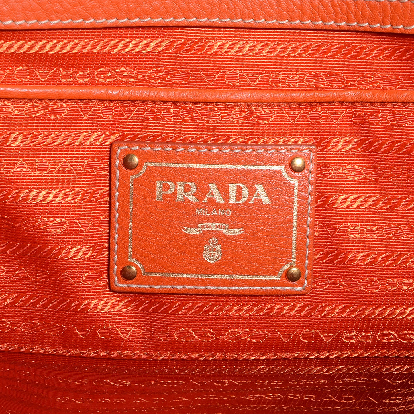 Vitello Daino Shopping Tote Papaya