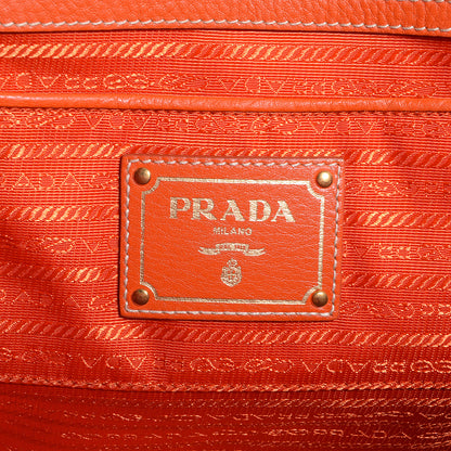 Prada Vitello Daino Shopping Tote Papaya 6 of 10