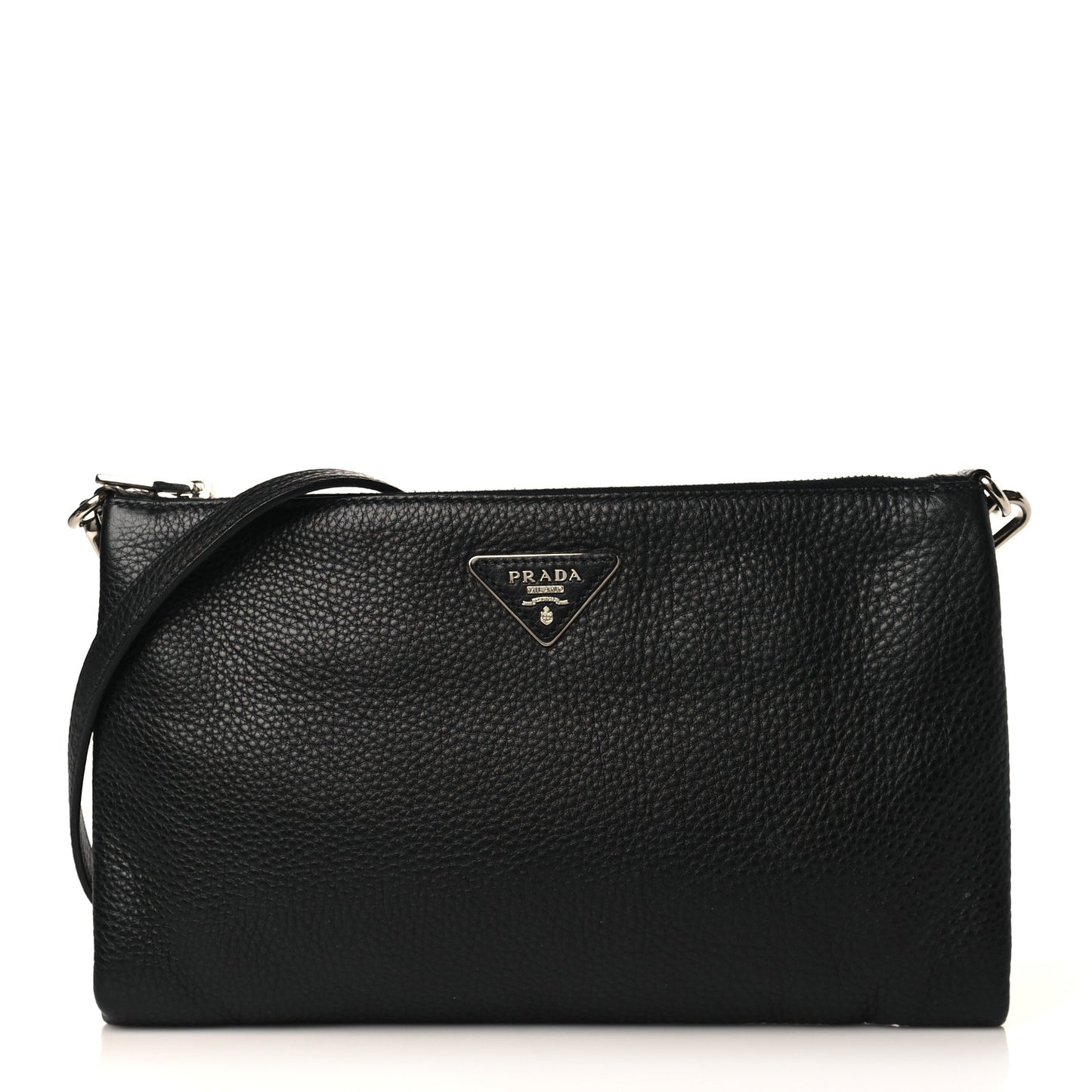 Vitello Daino Crossbody Bag Black