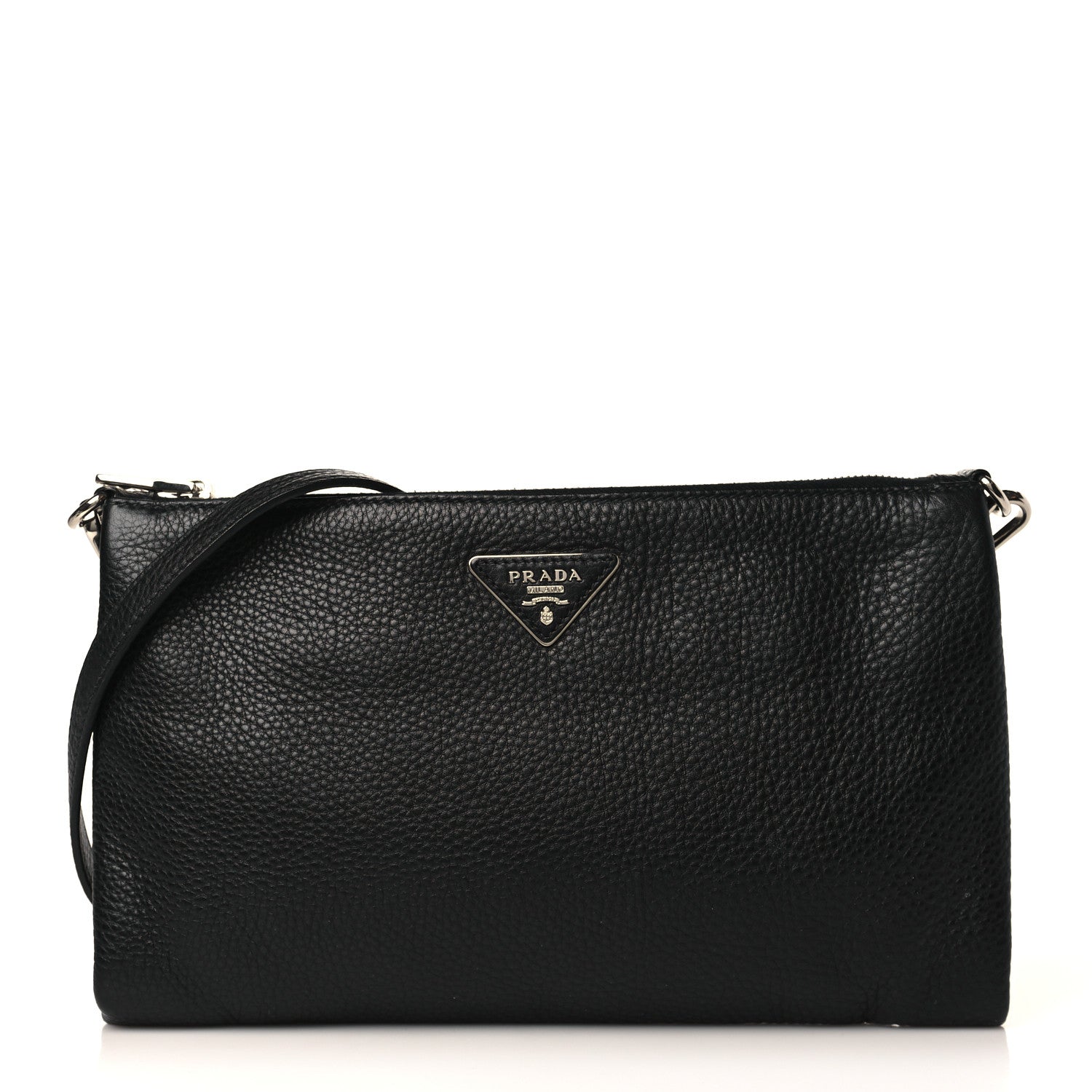 Prada Vitello Daino Crossbody Bag Black 1 of 7