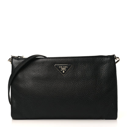 Prada Vitello Daino Crossbody Bag Black 1 of 7