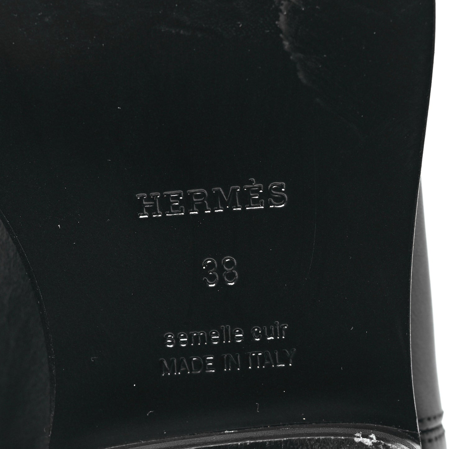 Calfskin High Boots 38 Black