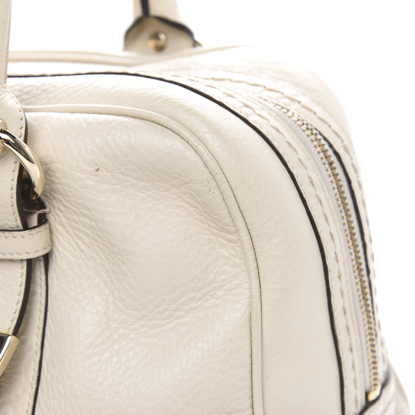 Calfskin Guccissima Signoria Extra Large Dome Bag Ivory