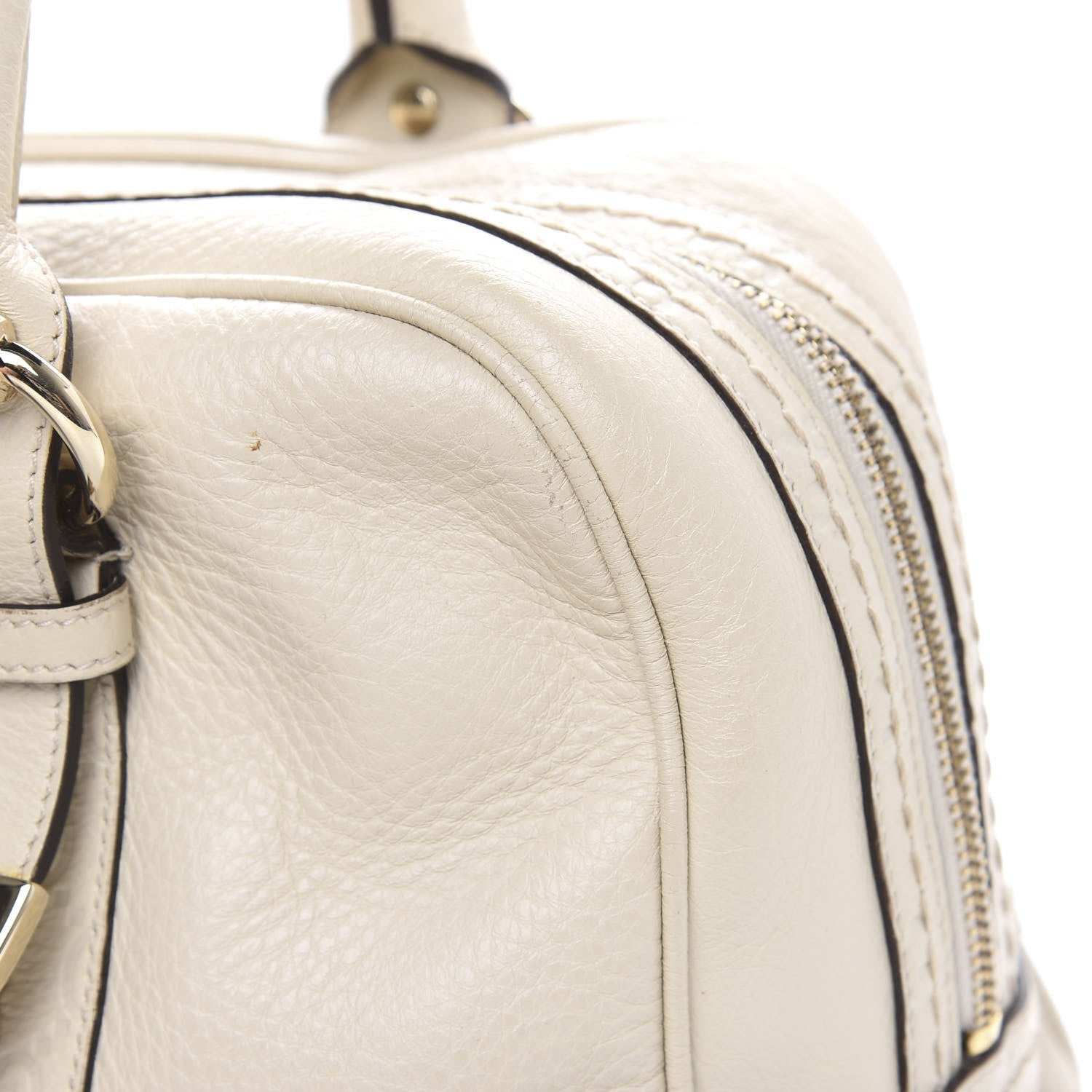 Gucci Calfskin Guccissima Signoria Extra Large Dome Bag Ivory 14 of 14