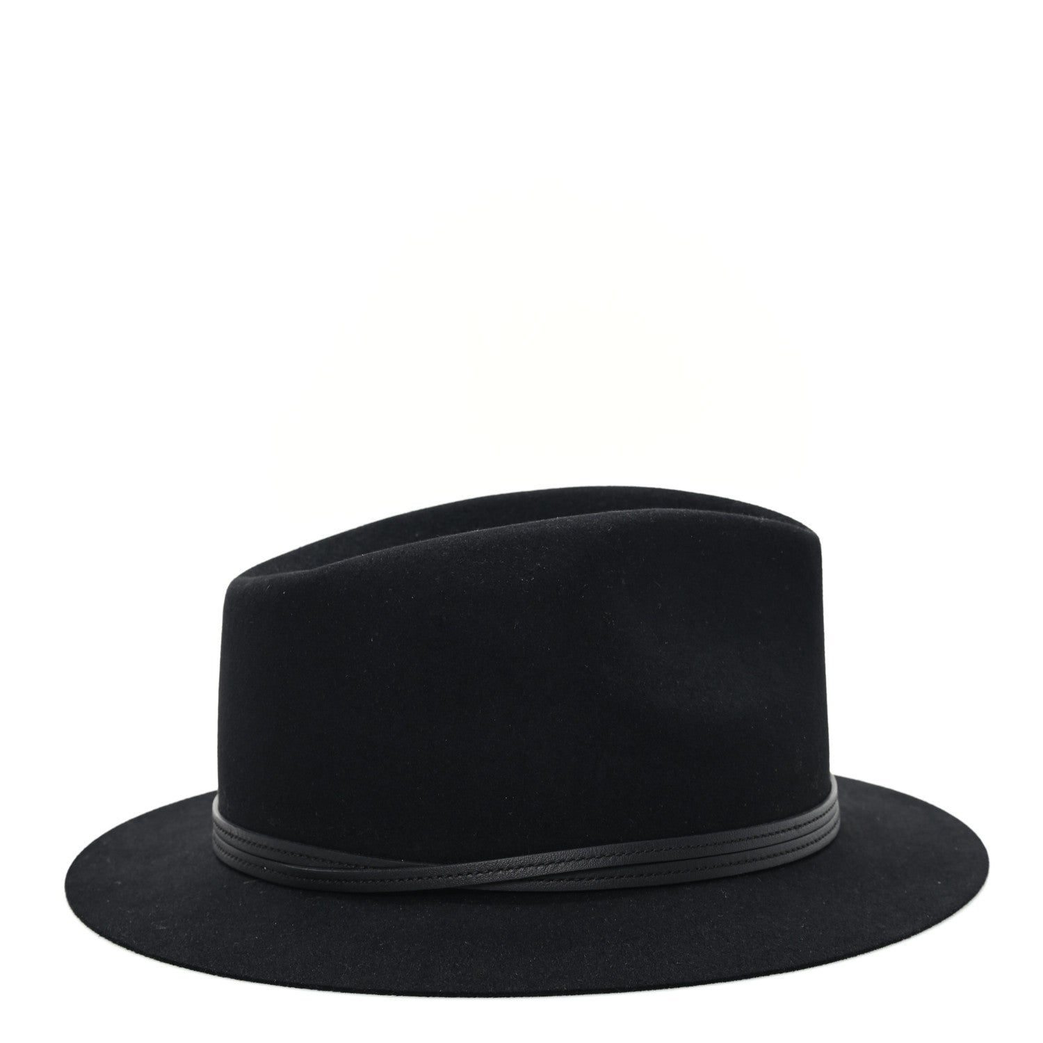 Hermes Rabbit Felt Calfskin Hat 59 Black 6 of 9