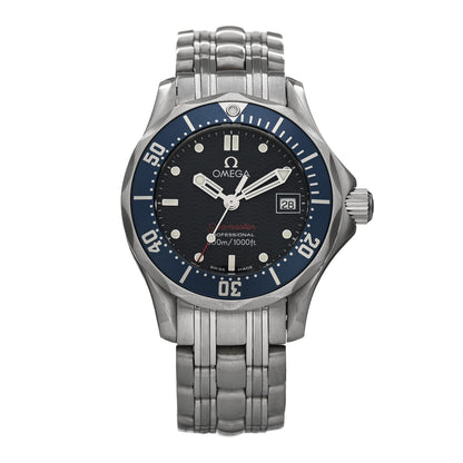 Omega Stainless Steel 28mm Seamaster Diver 300M Quartz Watch Blue 2224.80.00 1 of 4