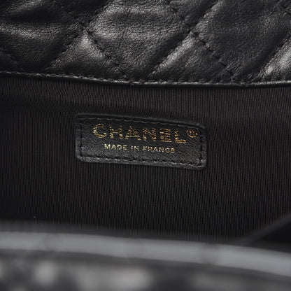 Chanel Calfskin Quilted XXL Travel Flap Bag Black 6 of 13