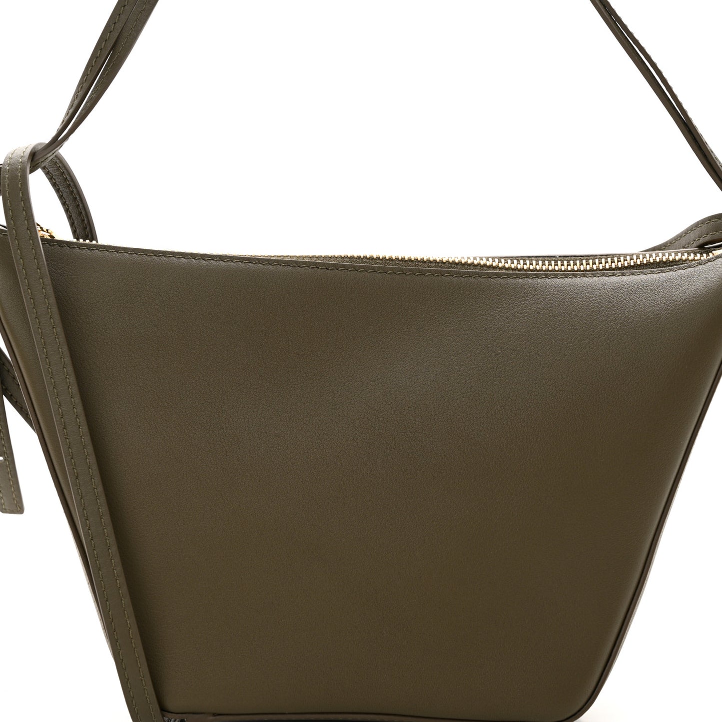 Calfskin Mini Hammock Hobo Dark Khaki Green