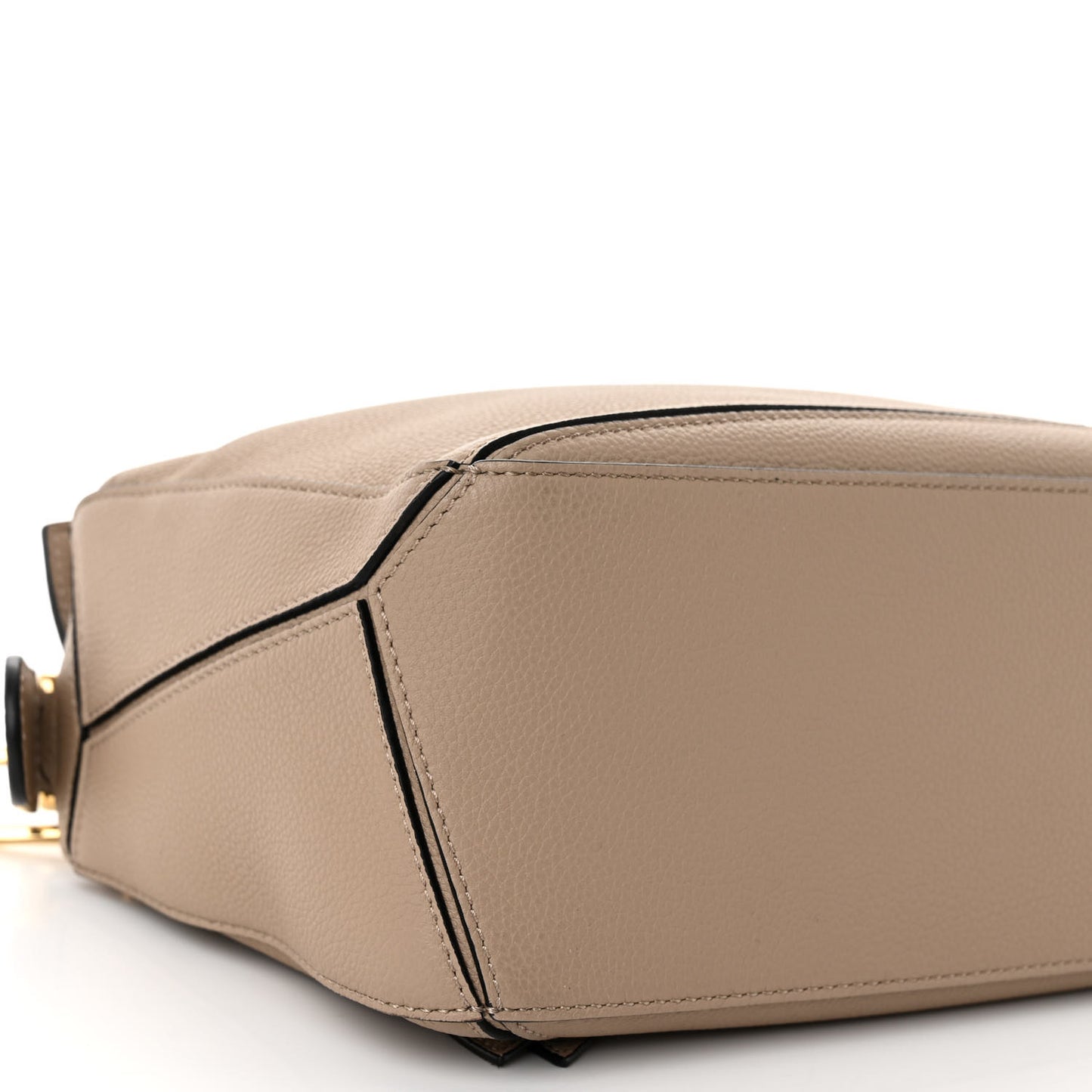 Grained Calfskin Small Puzzle Bag Sand