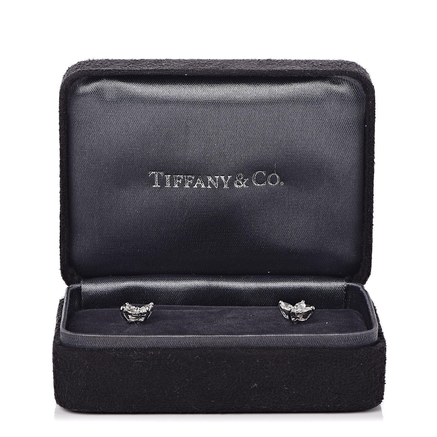Tiffany Platinum Diamond .64ct Small Victoria Earrings 5 of 5