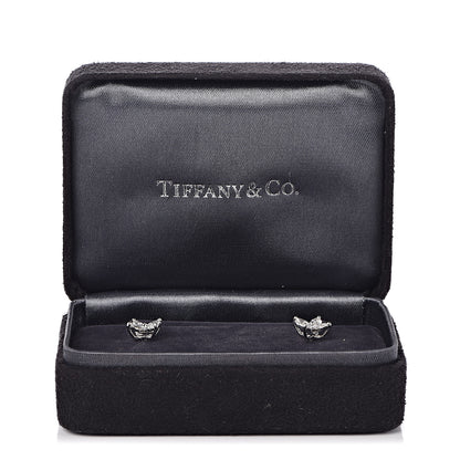 Tiffany Platinum Diamond .64ct Small Victoria Earrings 5 of 5