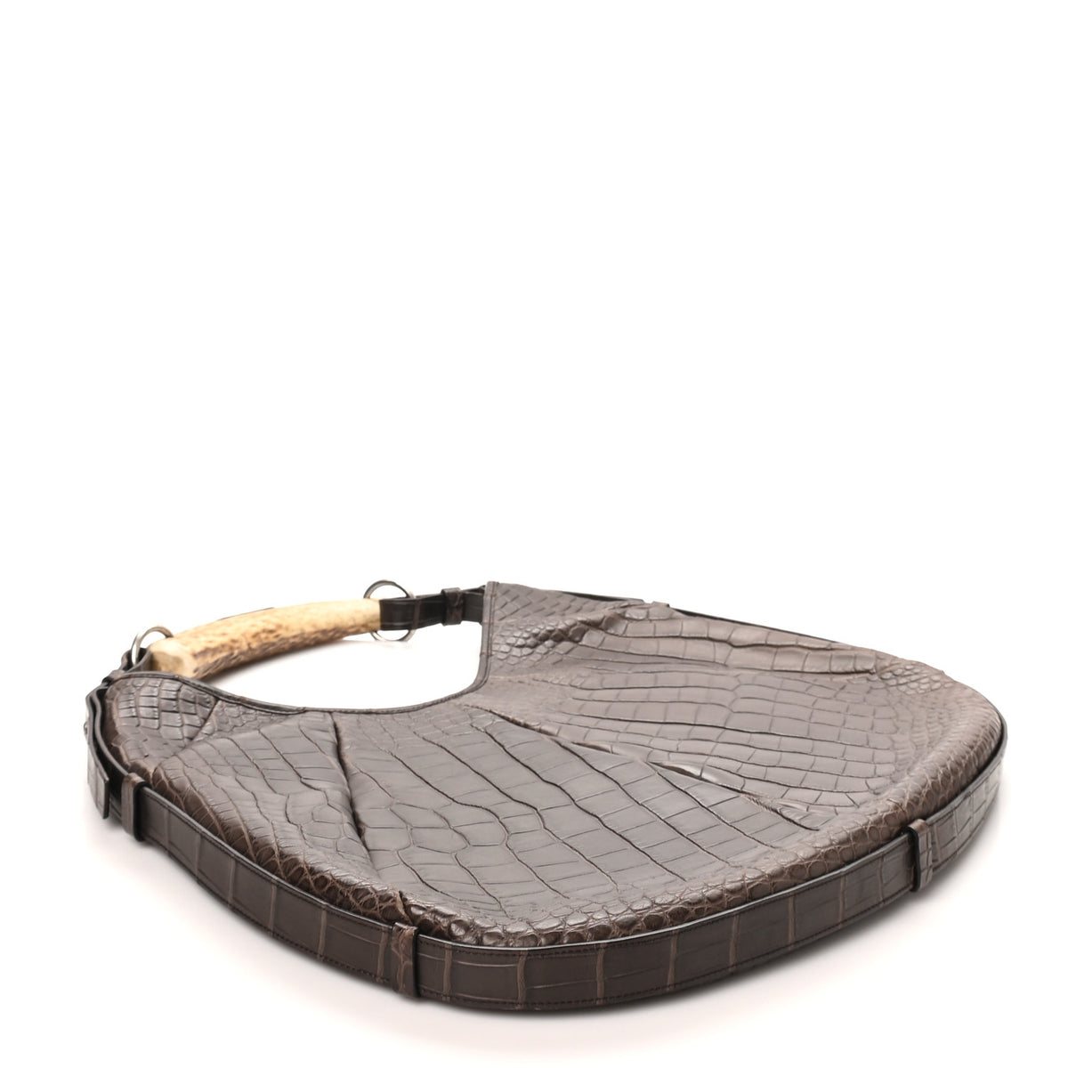 Alligator Buffalo Horn Mombasa Hobo Brown