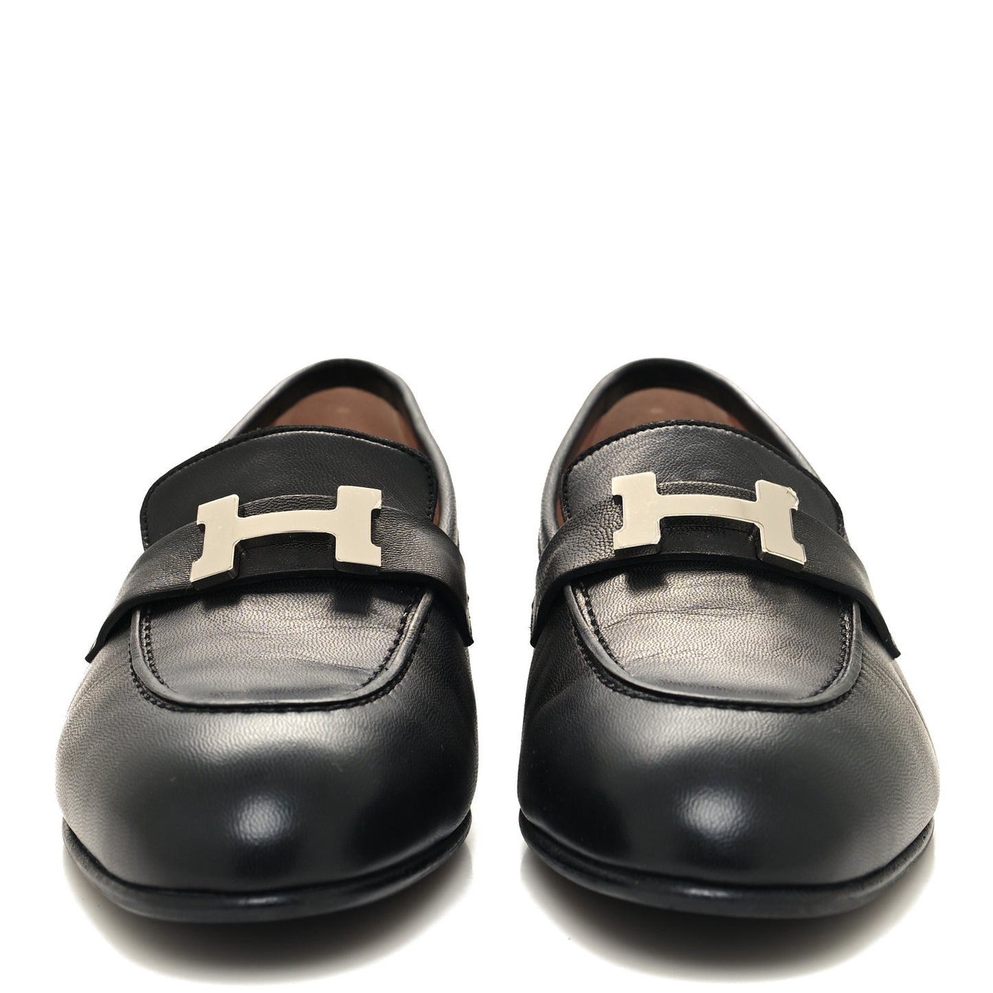 Goatskin Womens Paris Loafers 38.5 Black