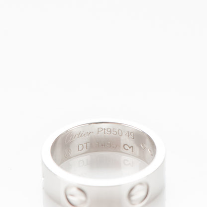 Cartier Platinum 5.5mm LOVE Ring 49 4.75 6 of 6
