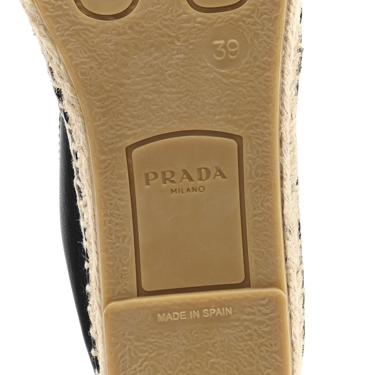 Nappa Embroidered Logo 20mm Espadrilles 39 Black