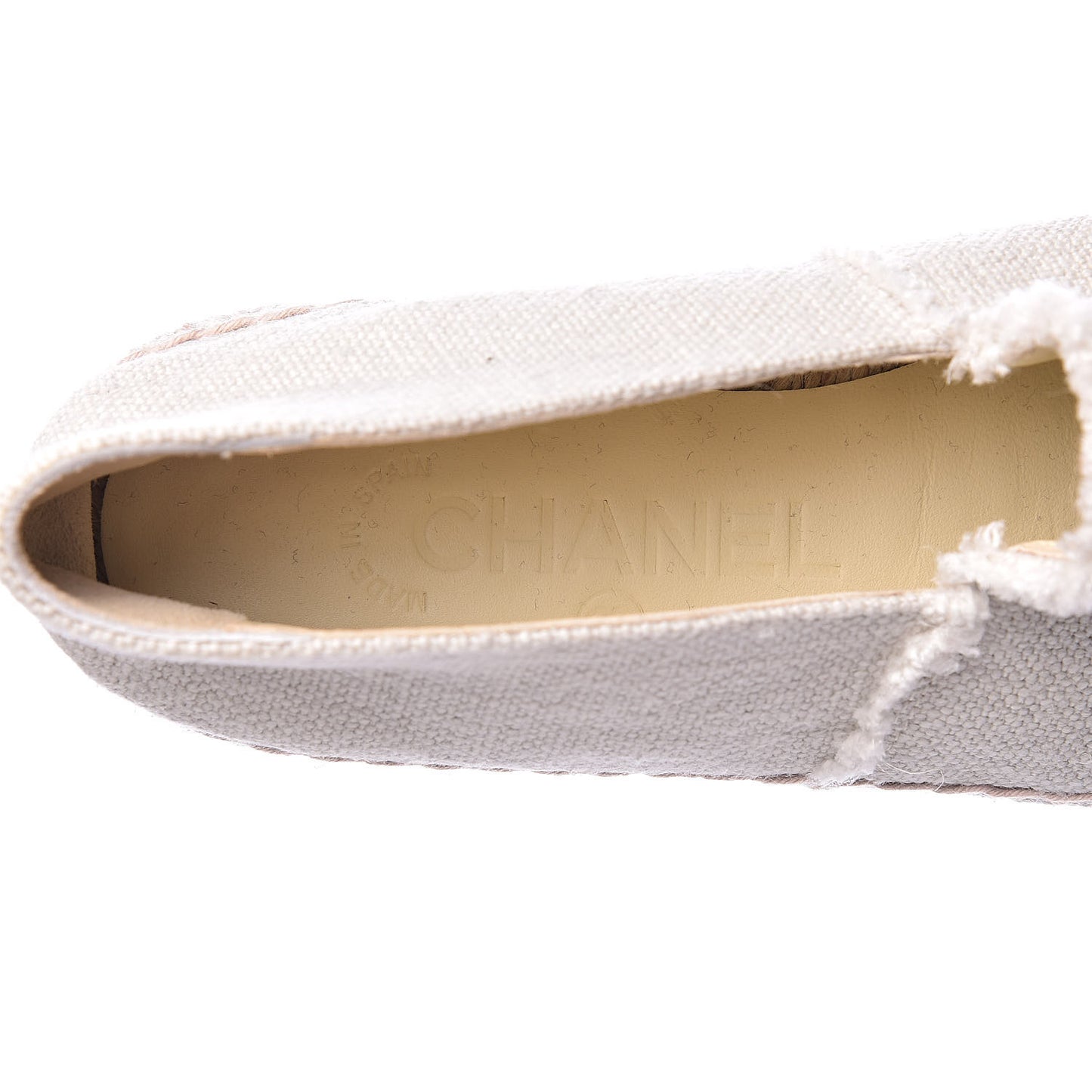 Linen CC Espadrilles 35 Beige Black