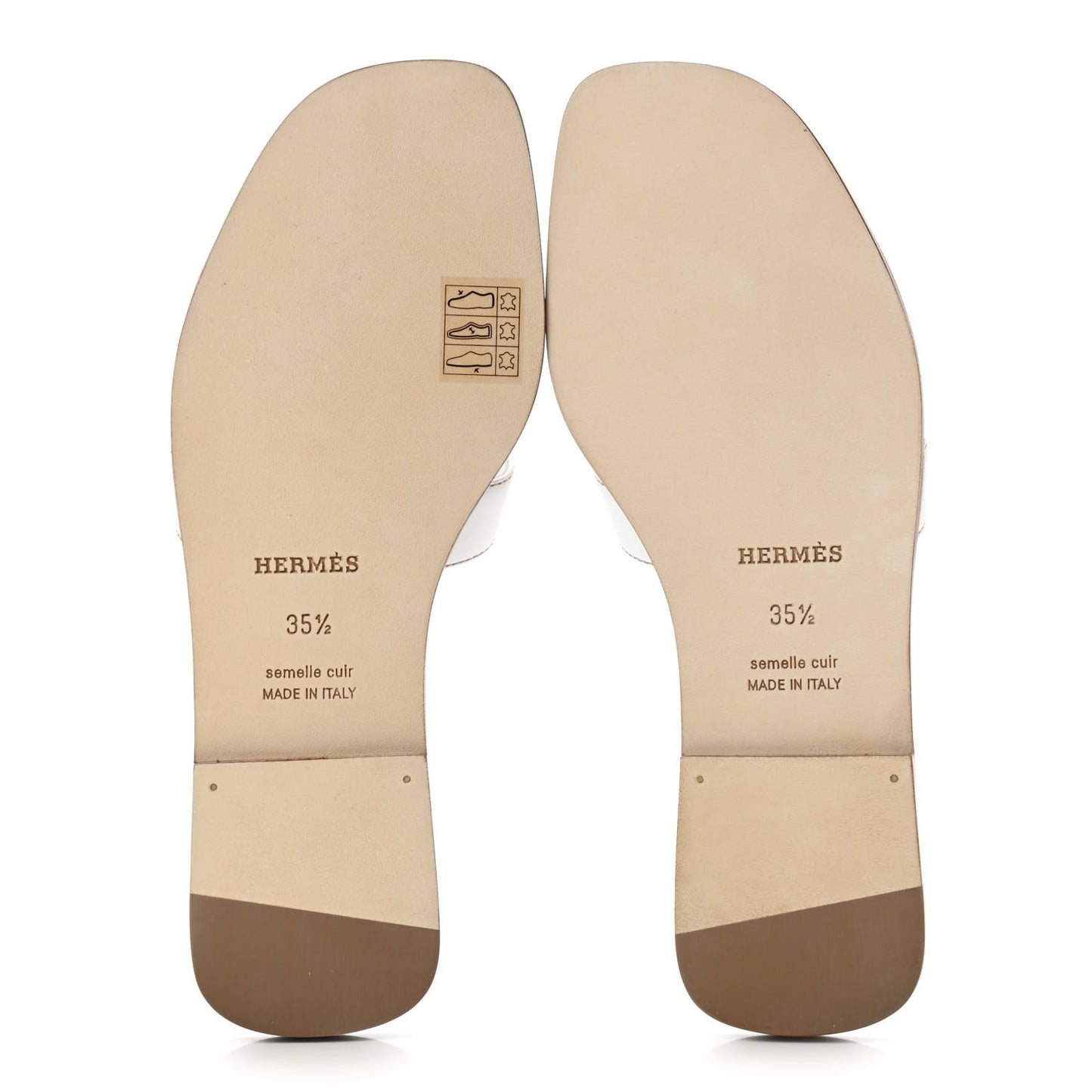 Box Calfskin Oran Sandals 35.5 White