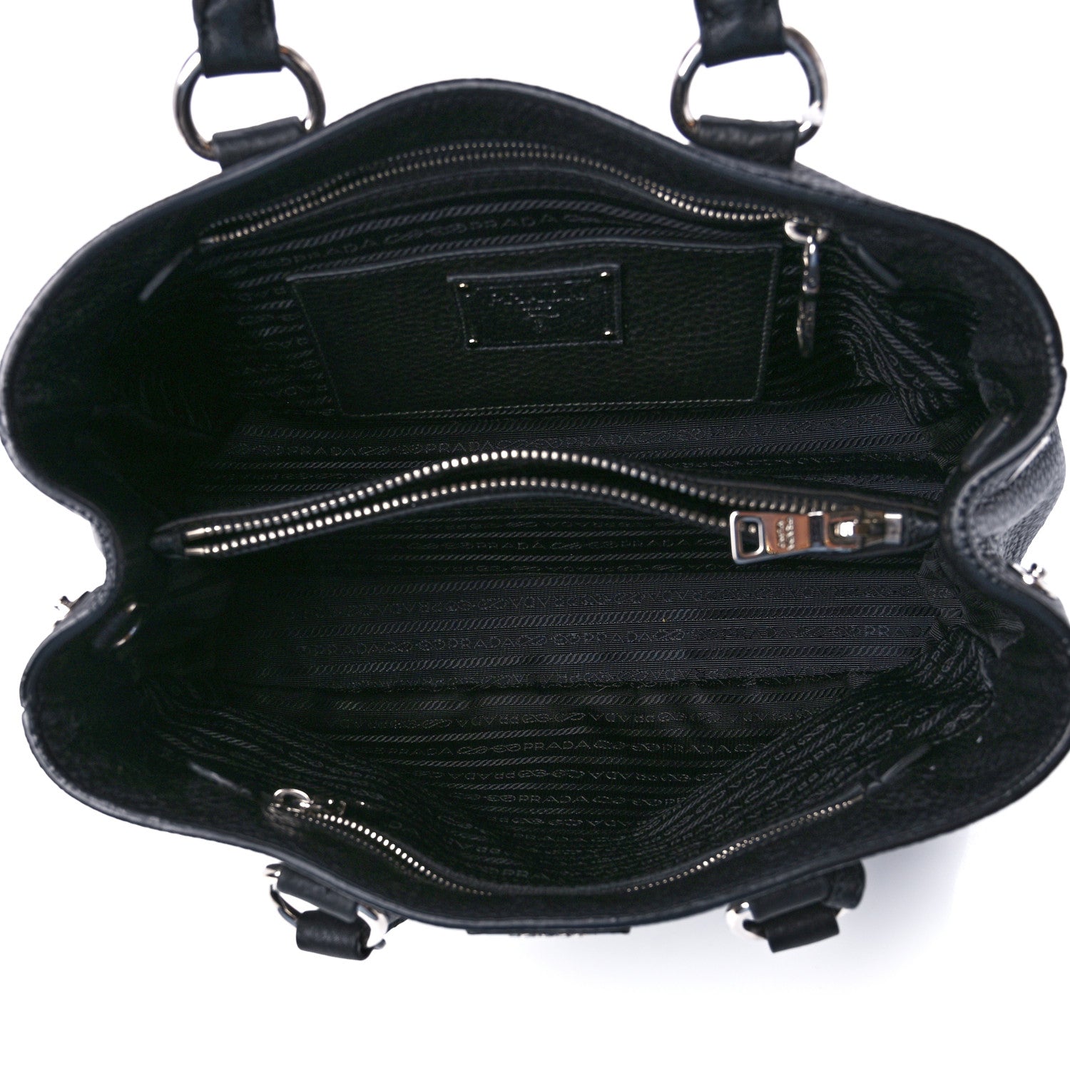 Prada Vitello Daino Tote Black 5 of 12