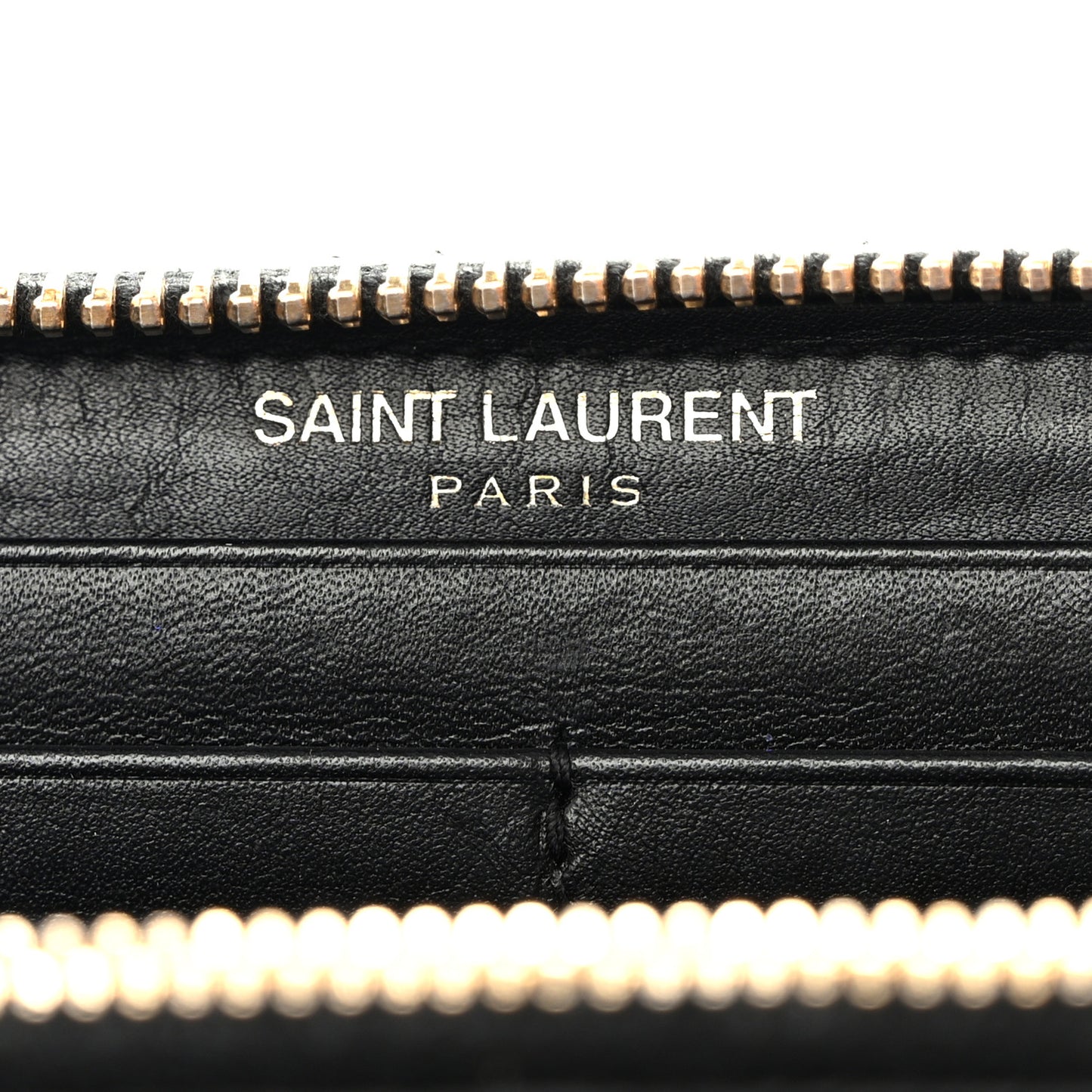 Grain De Poudre Classic Letters Zip Around Wallet Black